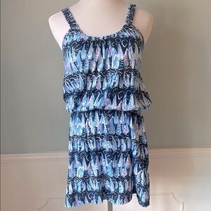 Lilly Pulitzer Loro Romper in Low Tide Navy Sails